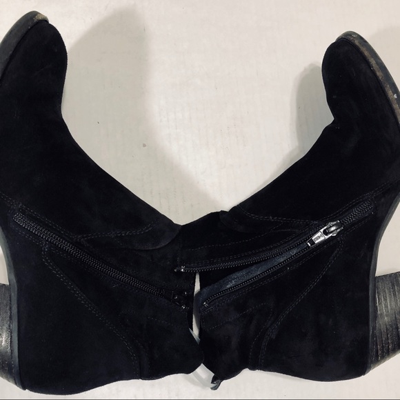 Paul Green black suede ankle boots size USA 8 - Picture 3 of 8